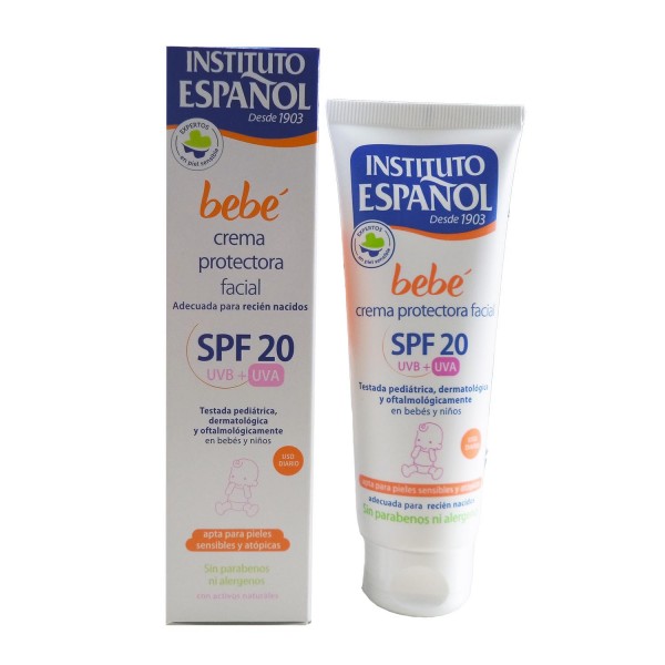 Instituto español bebe crema facial protectora spf20 recien nav piel sensible sin alergenos 75ml
