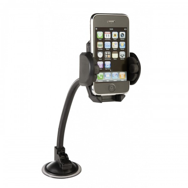 Soporte para móvil (iPhone/Blackberry/ Samsung Galaxy…) / pda / iPod / Mp3 /GPS. Con Ventosa y 3M Universal
