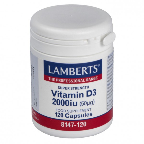 Vitamina D3 2000ui 120 Caps 8147-120 Lamberts