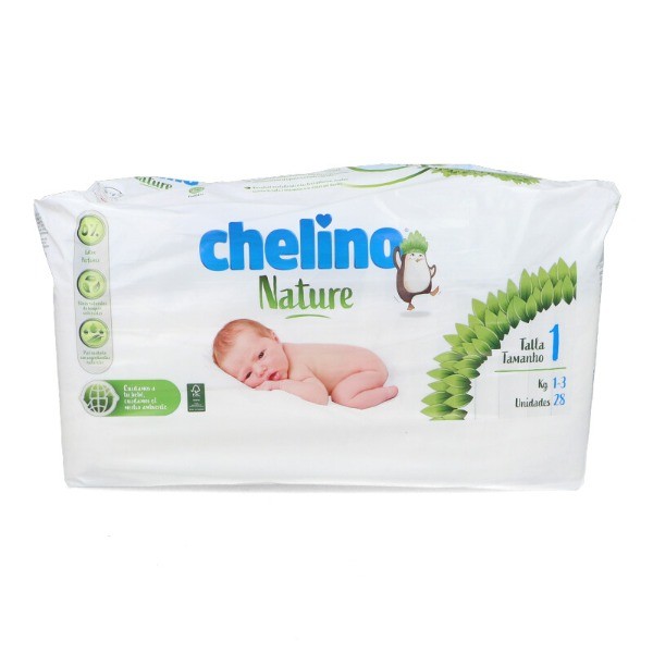 Chelino Nature pañales T/1 1-3kg 28 uds